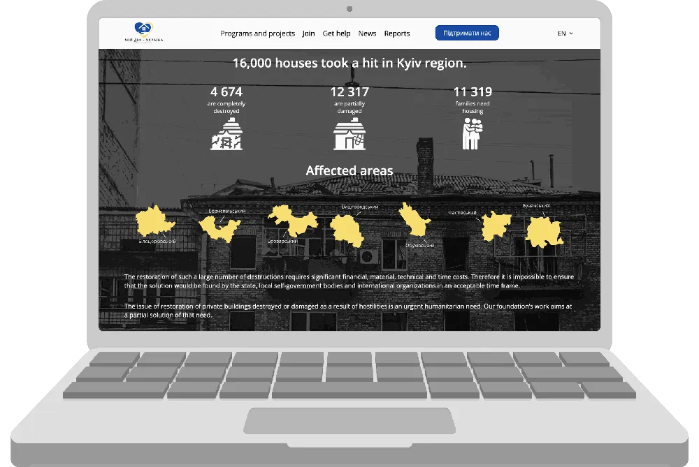 My Home Fund – Digital Platform for Housing Reconstruction in Kyiv Region — project tasks