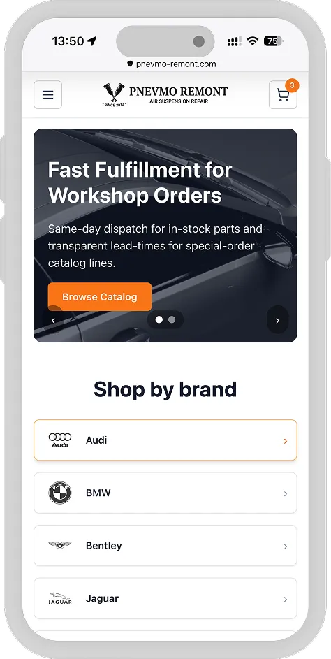 Online store for Pnevmo remont — screen 2