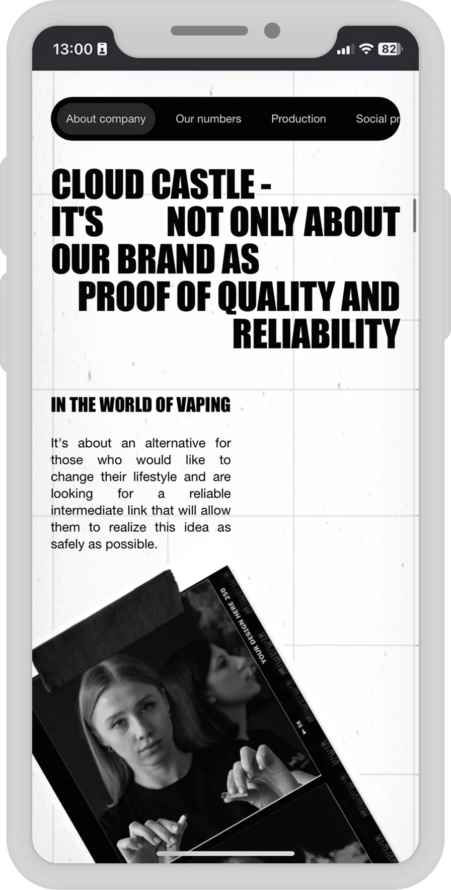 Cloud Castle — Landing Page for a Premium Vaping Market — screen 2